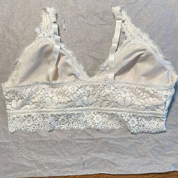 Luvlette white lace stretch bra XXL - Picture 4 of 11